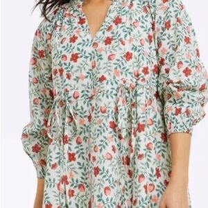 Draper James Kellie Babydoll Dress in Strawberry Fields